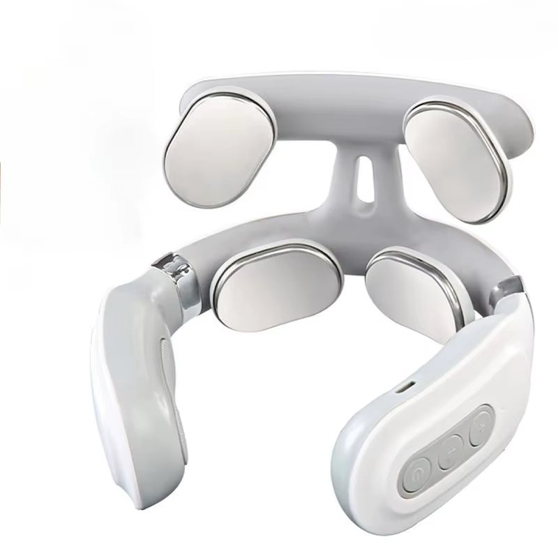 Electric Neck Massager Shoulder Kneading TENS Pulse Low Frequency Heating Cervical Vertebra Relax Hot Compresssmart Massage